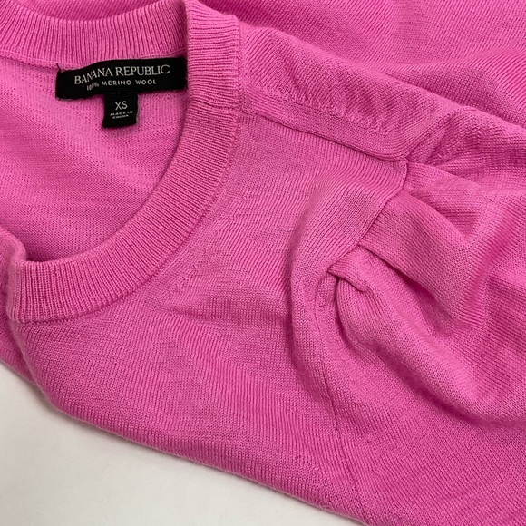 Banana Republic 100% Merino Wool Fine Knit Pink Sweater - Picture 5 of 6